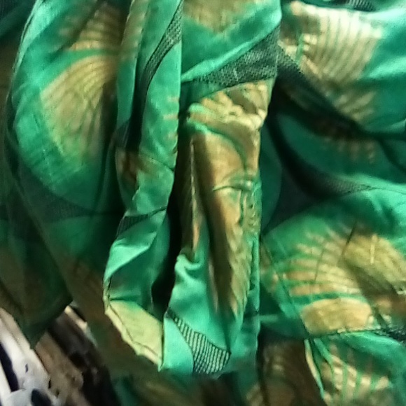 Vintage African dress and matching headband Afro Max brand size 3X Rare green - Picture 3 of 8